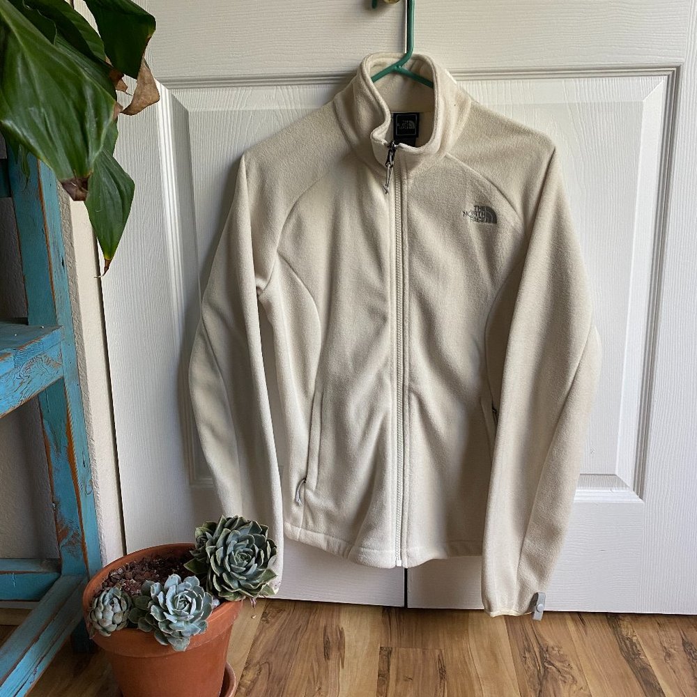 White Fleece North Face Jacket